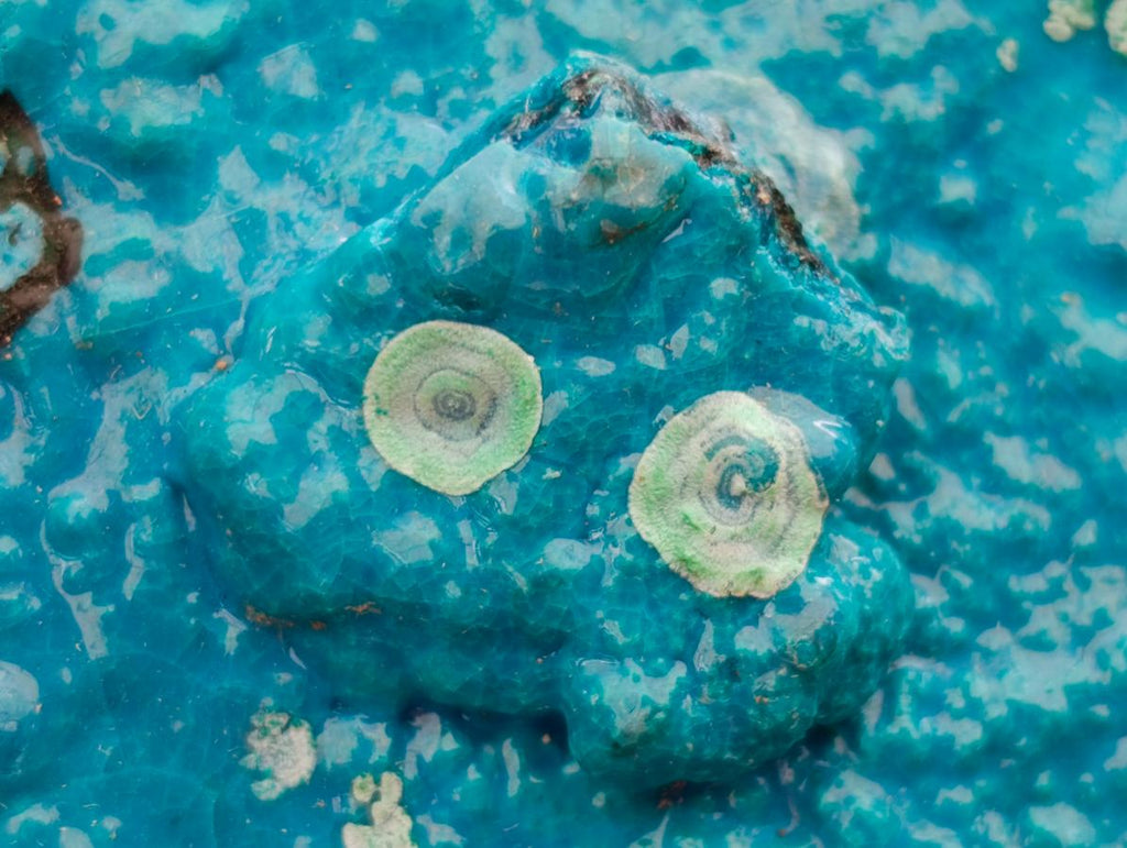 Natural Silica Chrysocolla Specimens x 2 From Kulukuluku, Congo