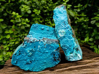 Natural Silica Chrysocolla Specimens x 2 From Kulukuluku, Congo