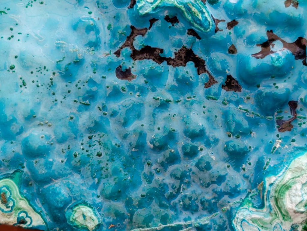 Natural Silica Chrysocolla Specimens x 2 From Kulukuluku, Congo