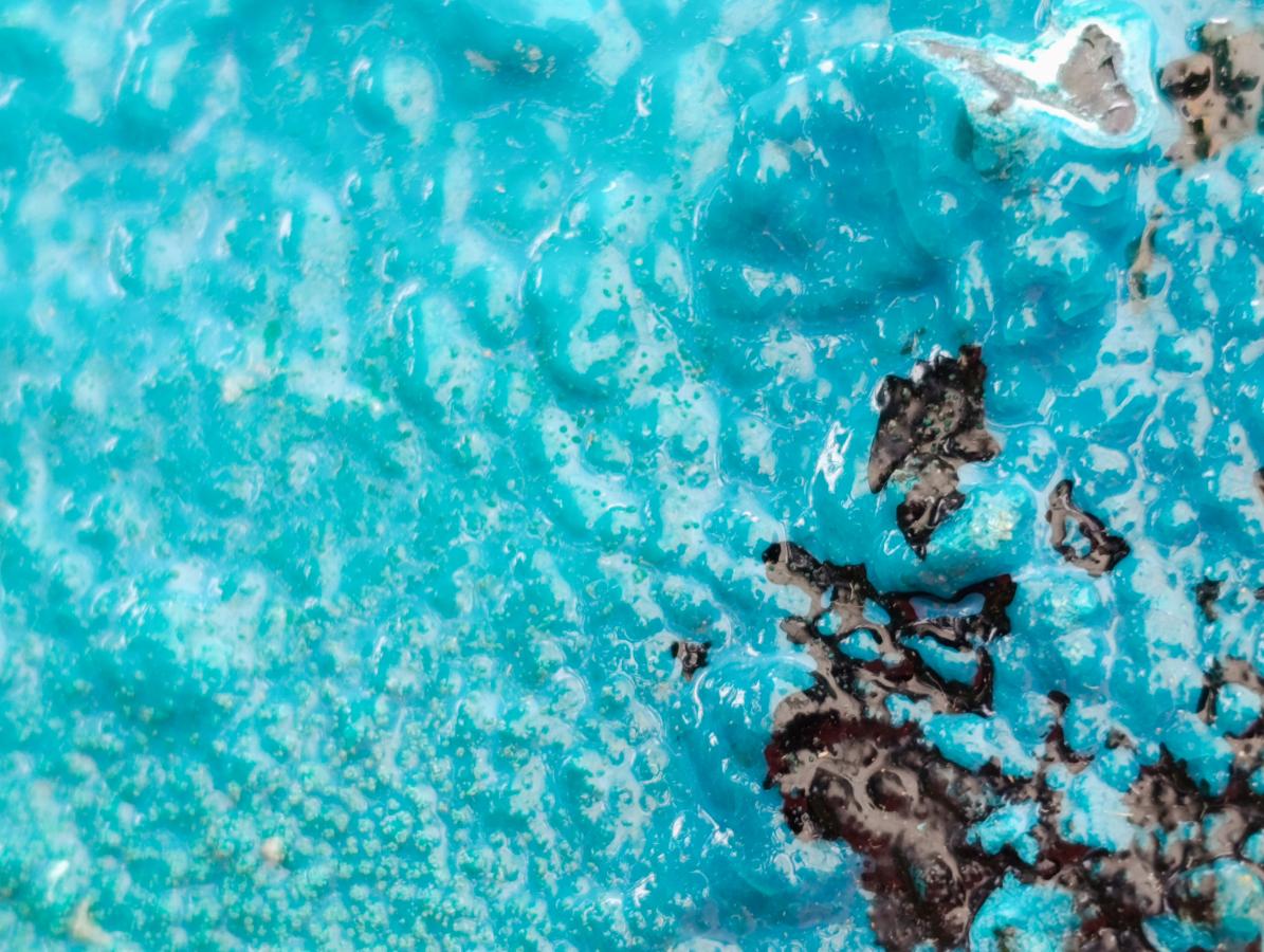 Natural Silica Chrysocolla Specimens x 2 From Kulukuluku, Congo