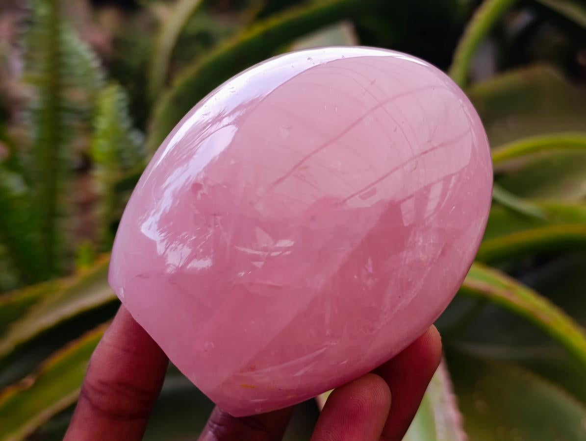 Polished Rose Quartz Standing Free Forms x 4 From Madagascar