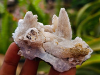 Natural Drusy Snow Finger Quartz Coated Clusters x 12 From Albert's Mountain, Lesotho
