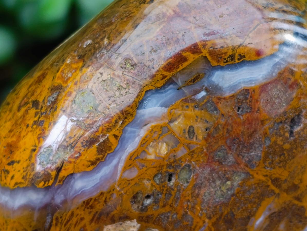Polished Green Opal Standing Free Forms x 2 From Betroka, Madagascar