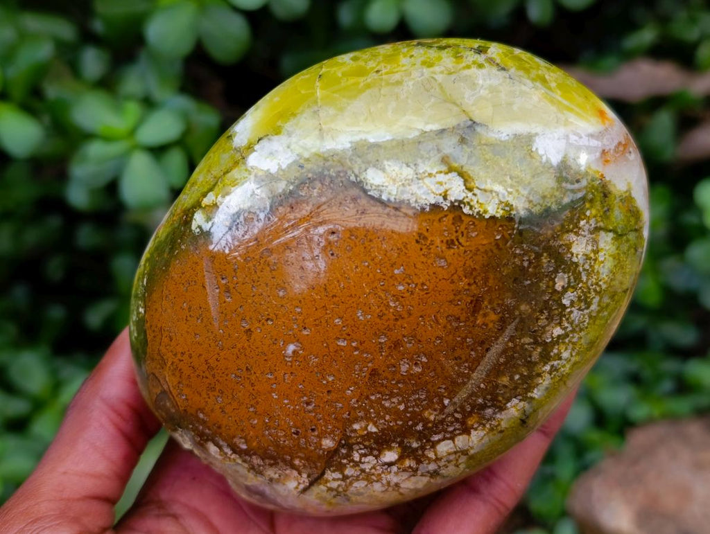 Polished Green Opal Standing Free Forms x 2 From Betroka, Madagascar