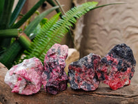 Natural Rhodonite Cobbed Specimens x 8 From Rhusinga, Zimbabwe