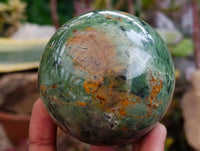 Polished Green Chrysoprase Spheres x 6 From Ambatondrazaka, Madagascar