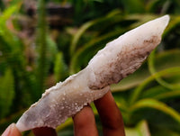 Natural Drusy Quartz Coated Spearhead Calcite Specimens x 24 From Albert's Mountain, Lesotho