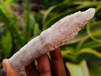 Natural Drusy Quartz Coated Spearhead Calcite Specimens x 24 From Albert's Mountain, Lesotho