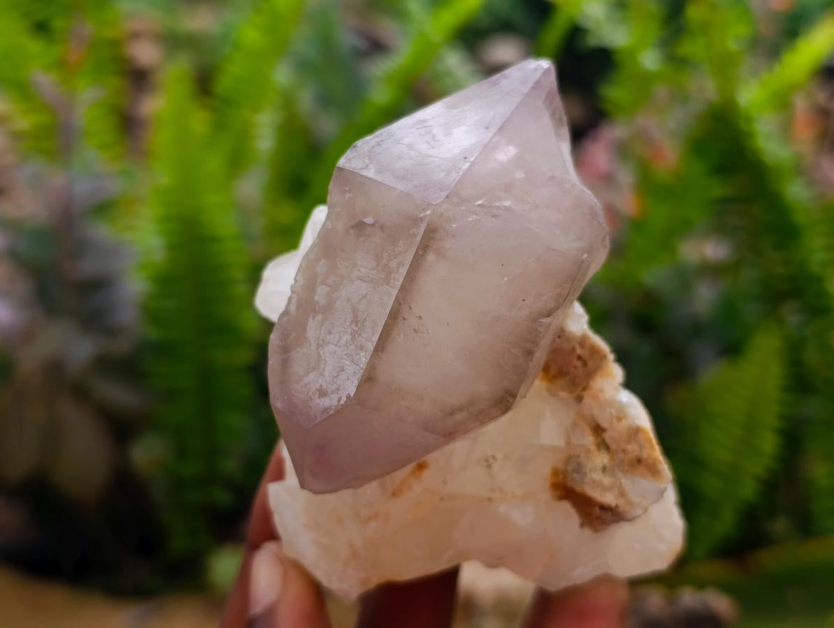 Natural Window Amethyst Crystals x 4 From Akansobe, Madagascar