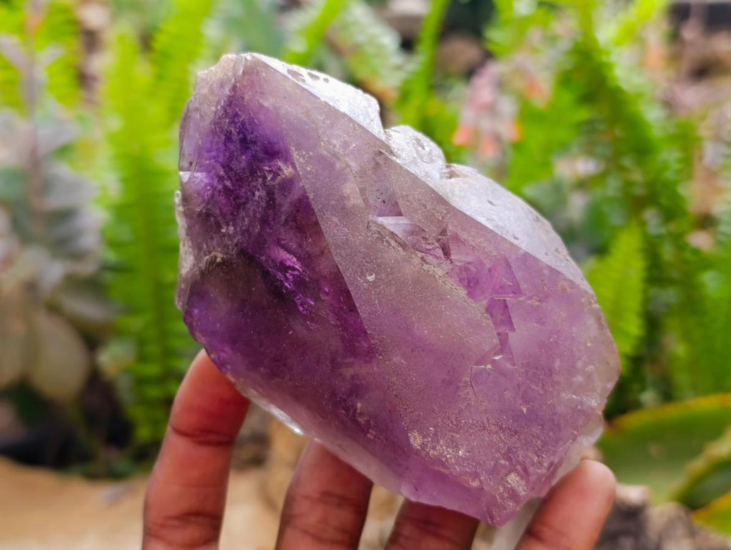 Natural Window Amethyst Crystals x 4 From Akansobe, Madagascar