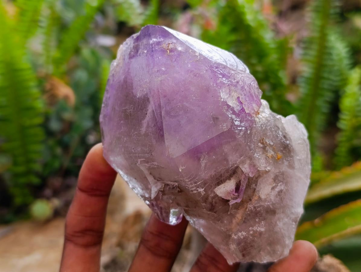 Natural Window Amethyst Crystals x 4 From Akansobe, Madagascar