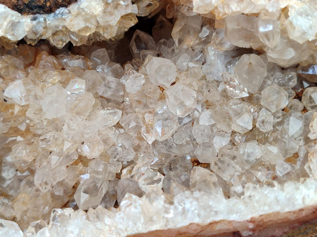 Natural Limonite Quartz Clusters x 4 From Solwezi, Zambia