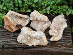 Natural Limonite Quartz Clusters x 4 From Solwezi, Zambia