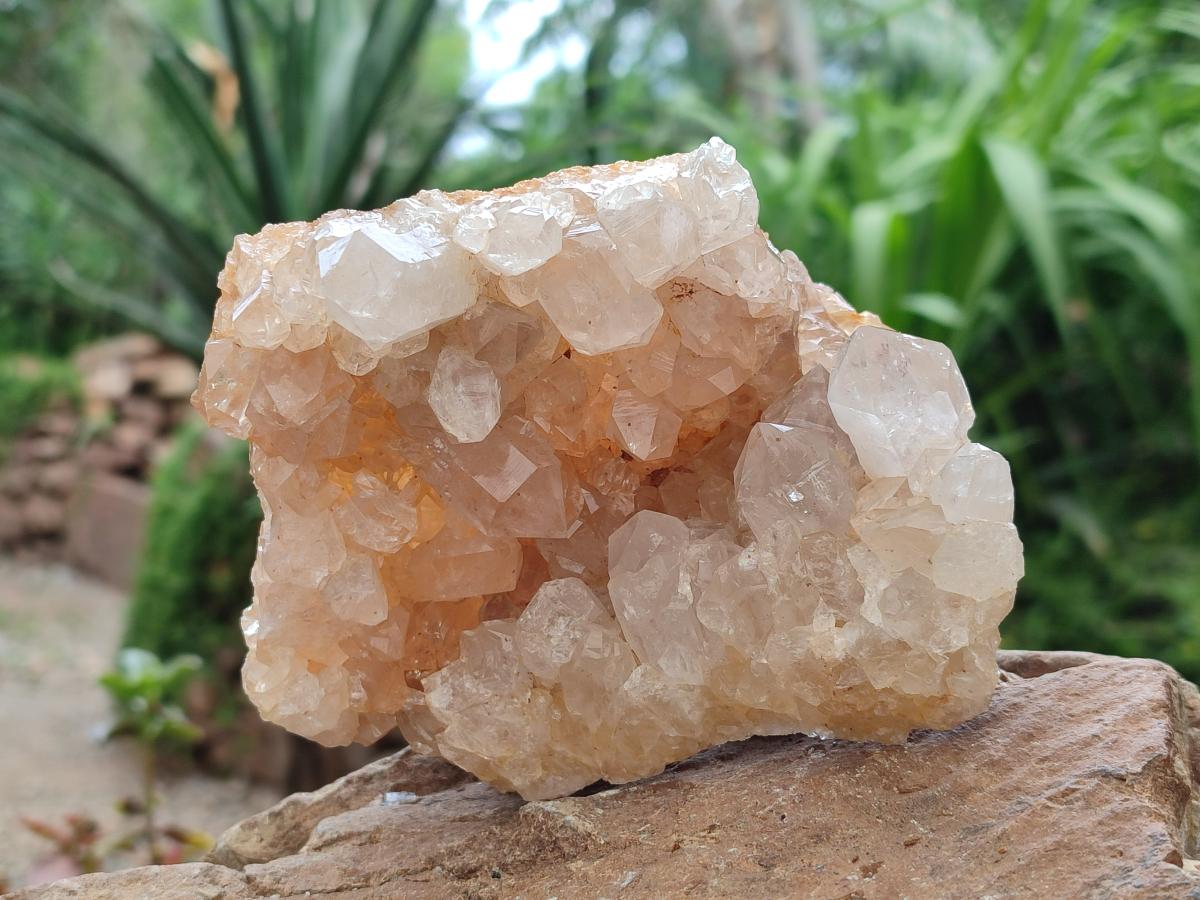 Natural Limonite Quartz Clusters x 4 From Solwezi, Zambia