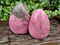 Polished Rhodonite Standing Free Forms x 2 From Ambindavato, Madagascar