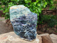 Natural Watermelon Fluorite Cobbed Specimens x 2 From Uis, Namibia