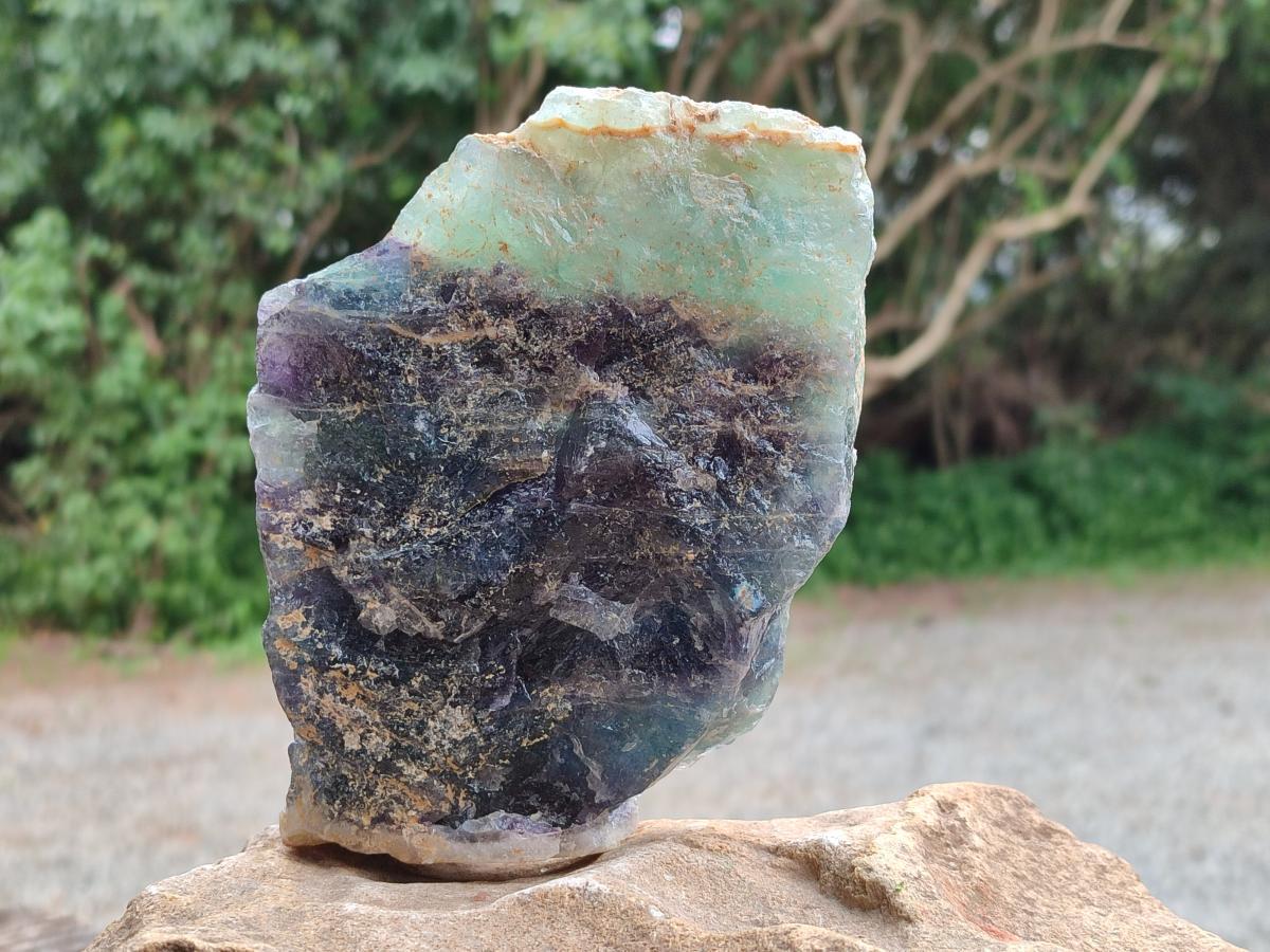 Natural Watermelon Fluorite Cobbed Specimens x 2 From Uis, Namibia