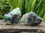 Natural Watermelon Fluorite Cobbed Specimens x 2 From Uis, Namibia