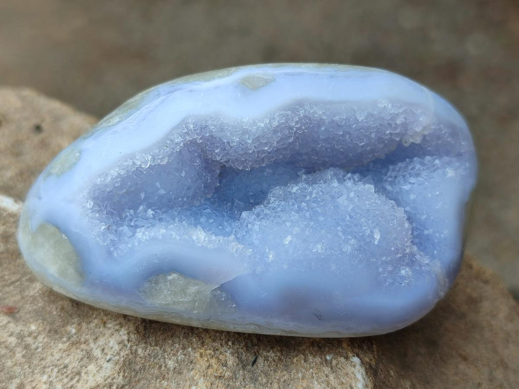 Polished Blue Lace Agate Free Forms x 7 From Nsanje, Malawi