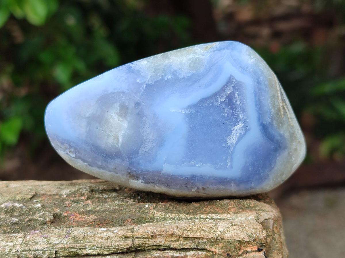 Polished Blue Lace Agate Free Forms x 7 From Nsanje, Malawi