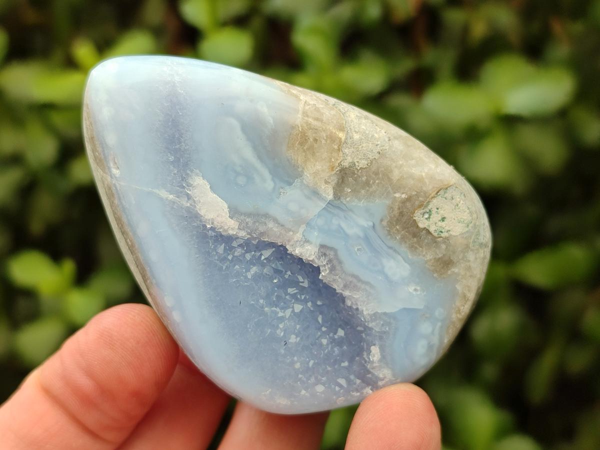 Polished Blue Lace Agate Free Forms x 7 From Nsanje, Malawi