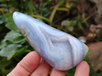 Polished Blue Lace Agate Free Forms x 7 From Nsanje, Malawi
