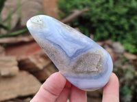 Polished Blue Lace Agate Free Forms x 7 From Nsanje, Malawi