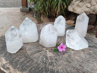 Polished Clear Quartz Crystals x 6 From Madagascar