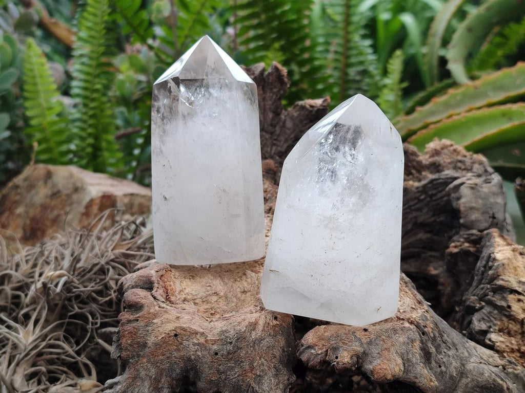 Polished Clear Quartz Crystals x 6 From Madagascar