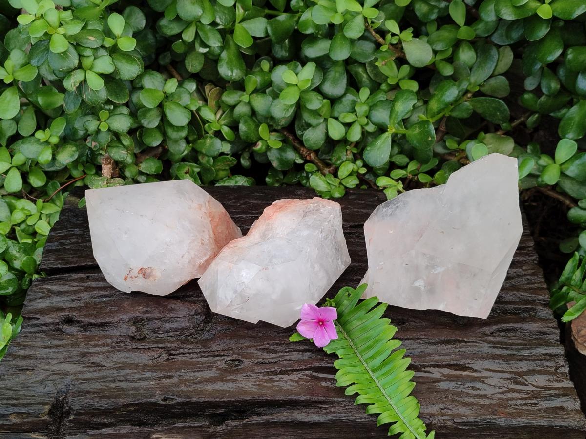 Natural Mpika Quartz Crystals x 3 From Mpika, Zambia