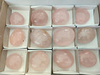 Polished Rose Quartz Palm Stones x 12 From Madagascar