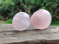 Polished Rose Quartz Palm Stones x 12 From Madagascar