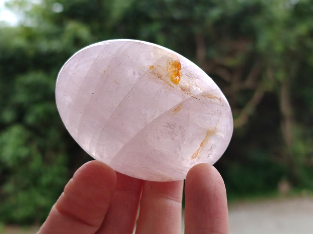 Polished Rose Quartz Palm Stones x 12 From Madagascar