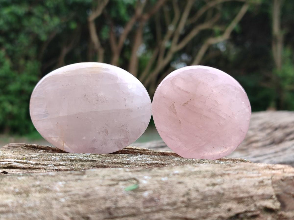 Polished Rose Quartz Palm Stones x 12 From Madagascar