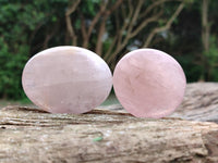 Polished Rose Quartz Palm Stones x 12 From Madagascar
