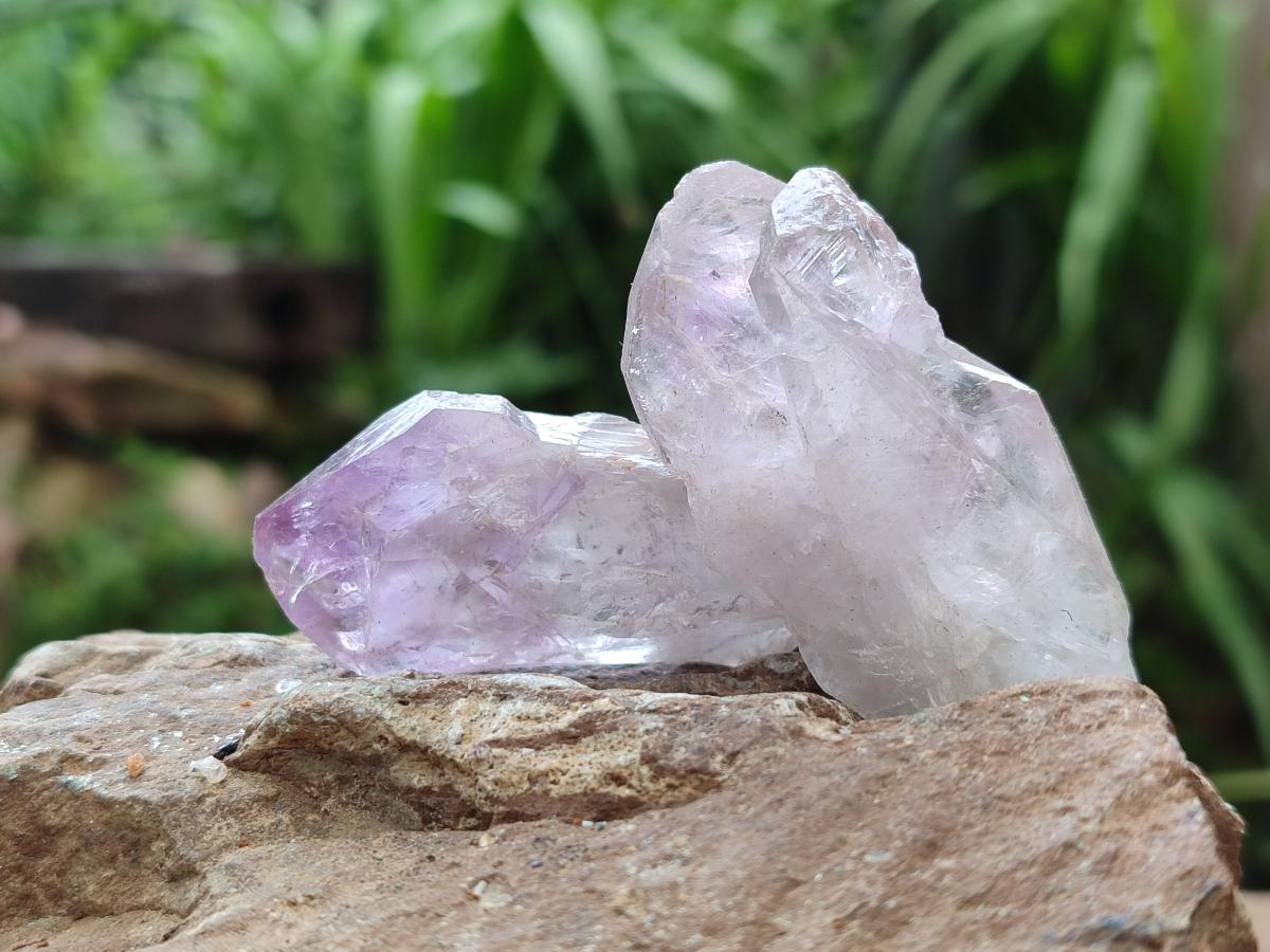 Natural Jacaranda Amethyst Single Crystals x 35 From Mumbwa, Zambia