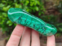 Polished Flower Banded Malachite Free Forms x 4 From Congo