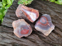 Polished On One Side Red Shashe River Agate Nodules x 35 From Shashe River, Zimbabwe