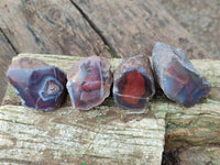 Polished On One Side Red Shashe River Agate Nodules x 35 From Shashe River, Zimbabwe