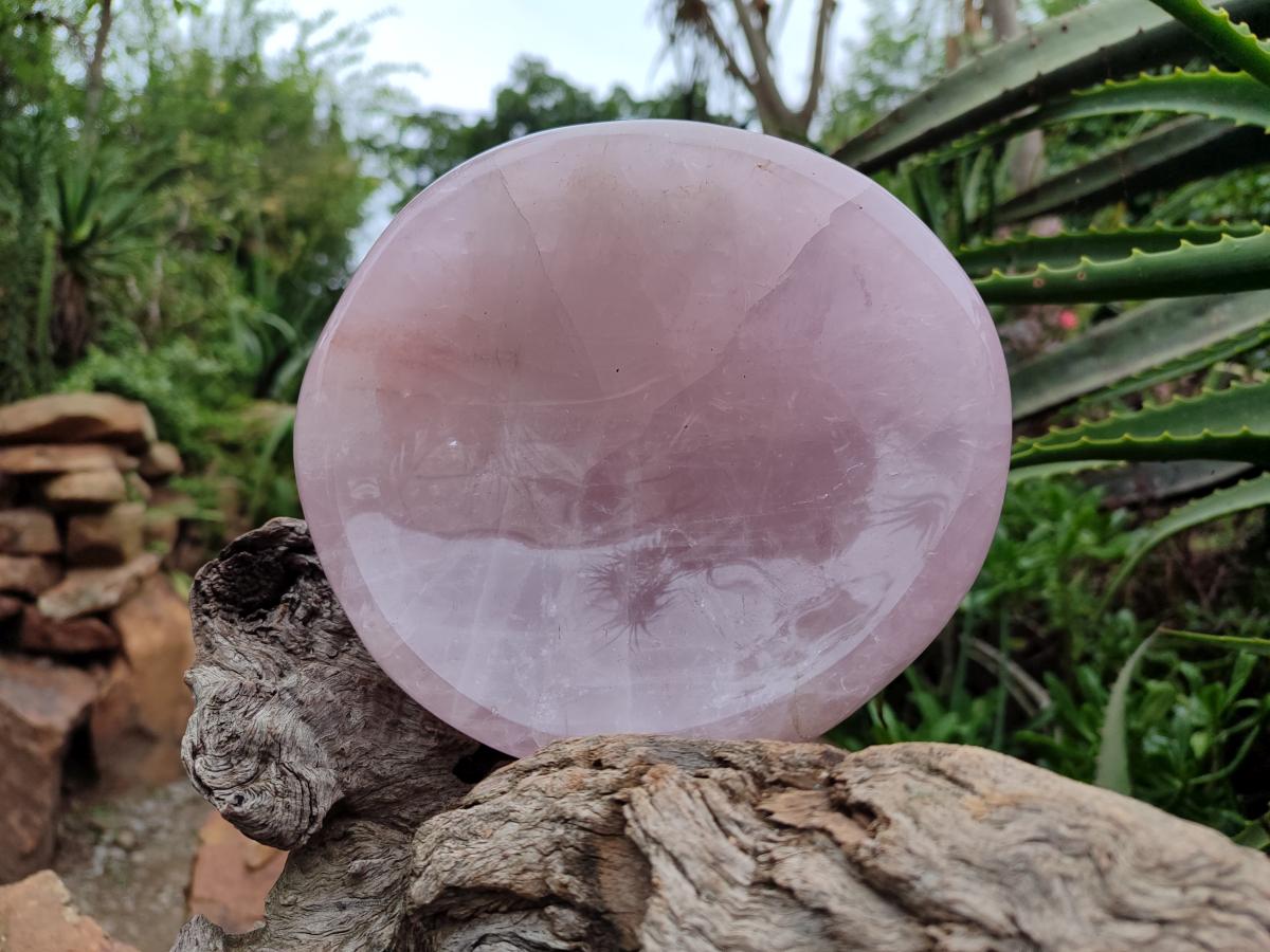 Polished Gemmy Rose Quartz Bowl x 1 From Madagascar