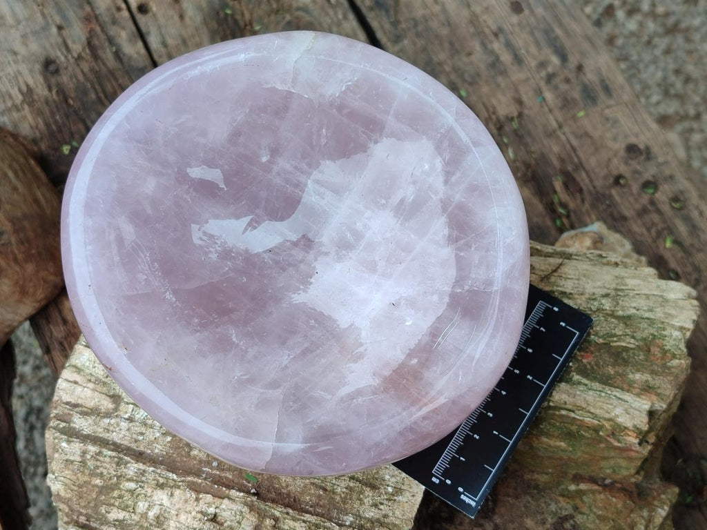Polished Gemmy Rose Quartz Bowl x 1 From Madagascar
