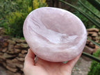 Polished Gemmy Rose Quartz Bowl x 1 From Madagascar