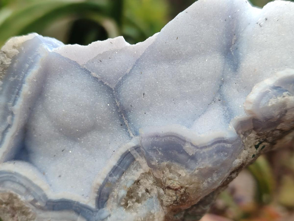 Natural Blue Lace Agate Geode Specimens x 2 From Nsanje, Malawi