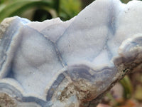 Natural Blue Lace Agate Geode Specimens x 2 From Nsanje, Malawi