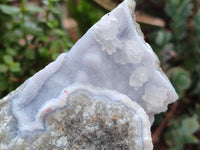 Natural Blue Lace Agate Geode Specimens x 2 From Nsanje, Malawi