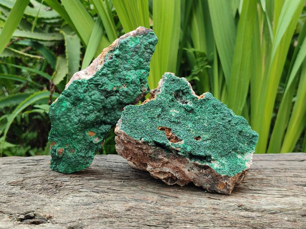 Natural Crystalline Malachite Specimens x 3 From Tenke Fungurume, Congo