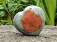 Polished Polychrome Jasper Hearts x 5 From NW Coast, Madagascar