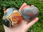 Polished Polychrome Jasper Hearts x 5 From NW Coast, Madagascar