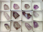 Polished Smokey Window Amethyst Crystals x 12 From Akansobe, Madagascar