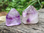 Polished Smokey Window Amethyst Crystals x 12 From Akansobe, Madagascar